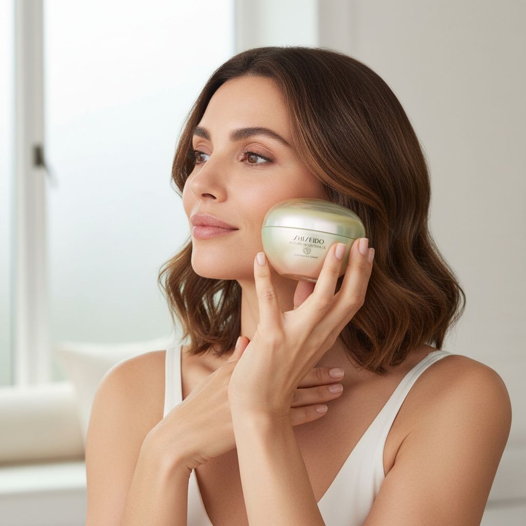 Anti-aging renewing cream in neutral apothecary-style jar, intensive moisturizer for rejuvenated complexion — view 2