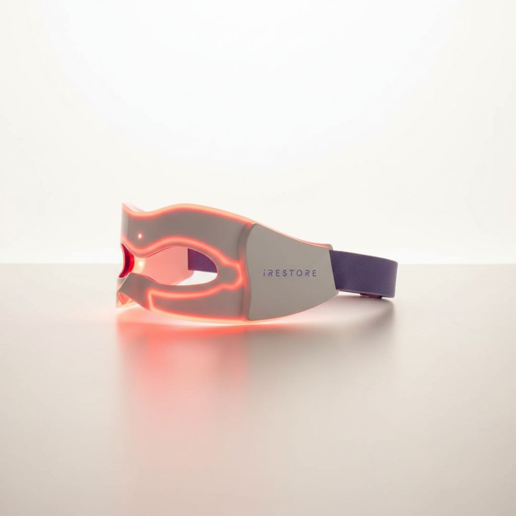 Black red light therapy eye mask with 180 LEDs for under-eye wrinkles and dark circles treatment — view 3