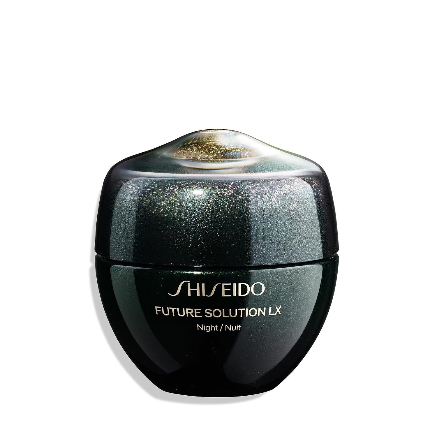 Luxe anti-aging night cream jar in neutral tone, premium skincare moisturizer for firming and regeneration — front