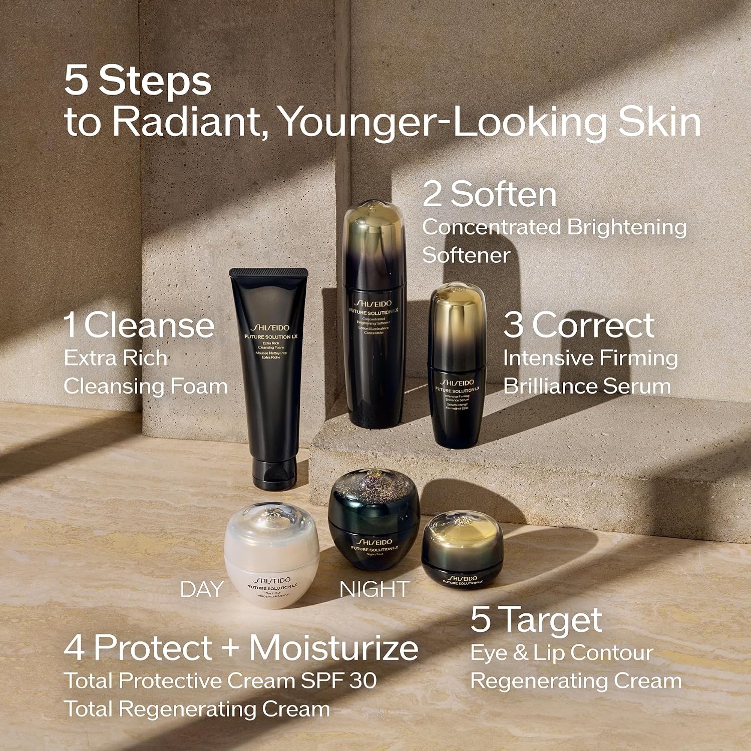 Luxe anti-aging night cream jar in neutral tone, premium skincare moisturizer for firming and regeneration — view 4