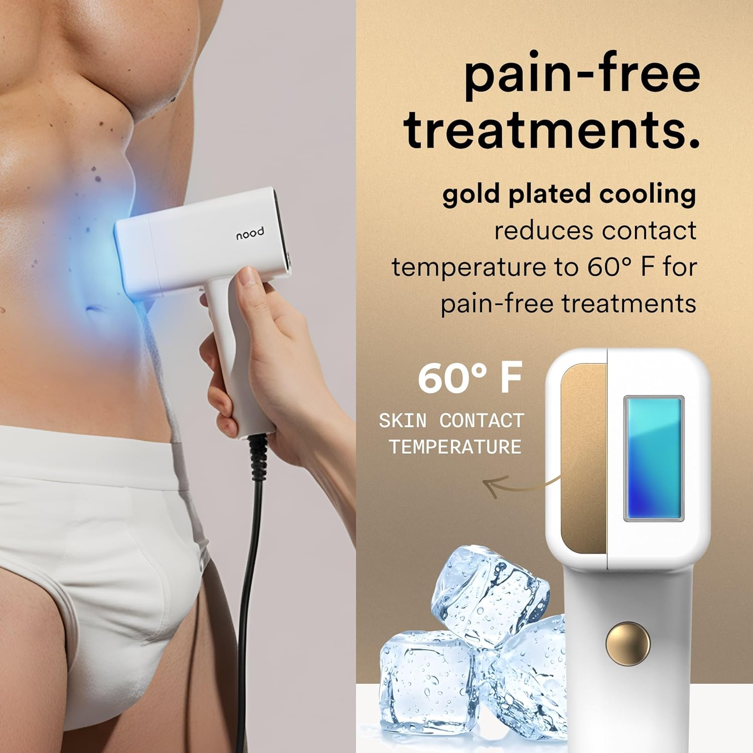 IPL laser hair removal device in gloss white with included slow-grow serum for at-home hair removal — view 2