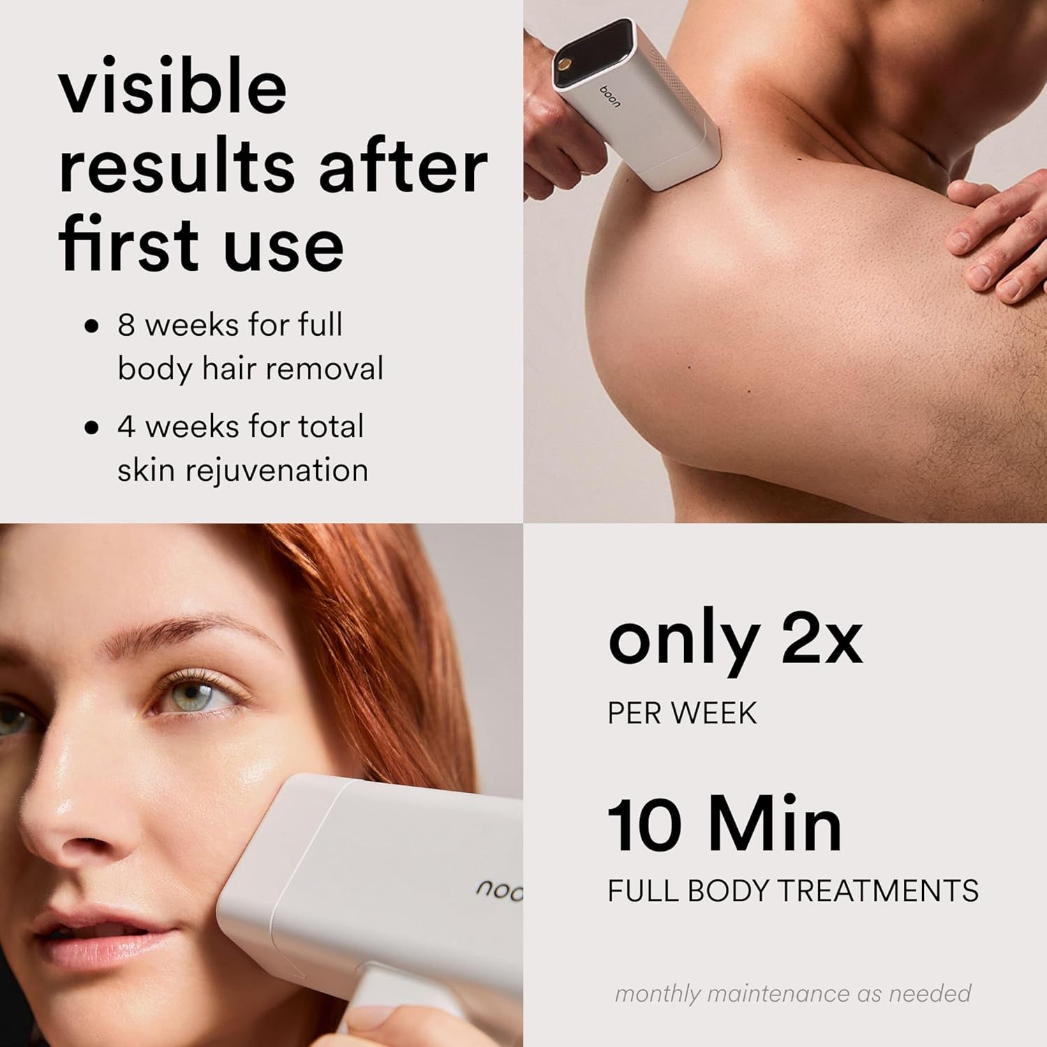 IPL laser hair removal device in gloss white with included slow-grow serum for at-home hair removal — view 4