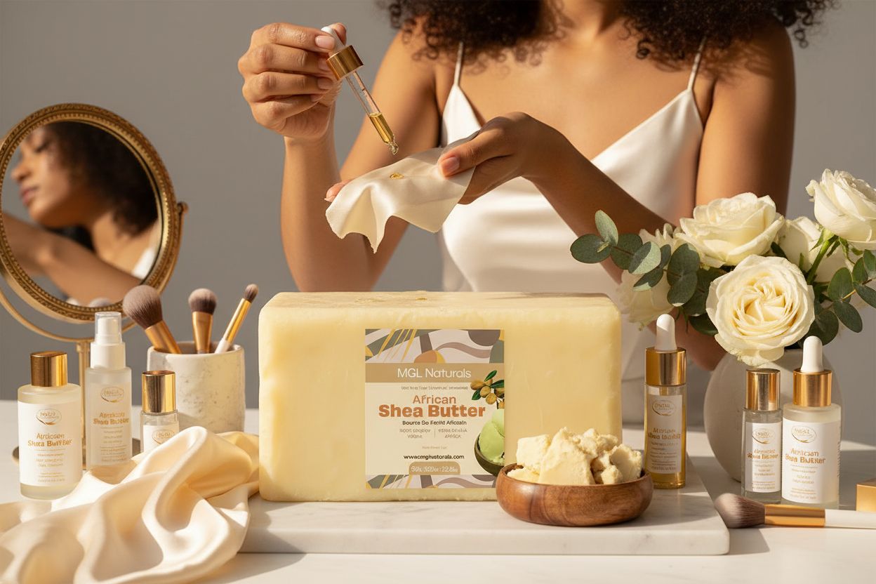 100% pure unrefined shea butter in ivory, bulk size for skincare and hair care — view 2