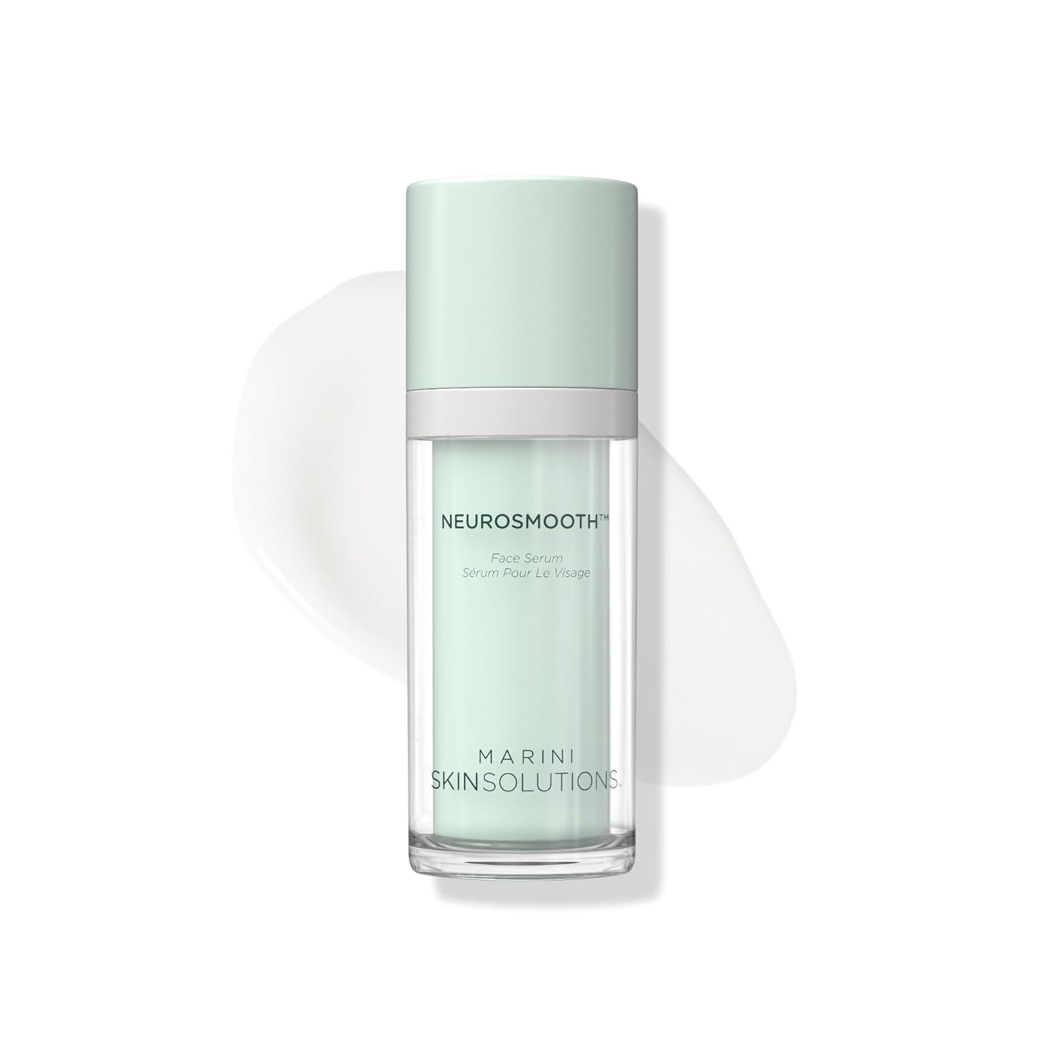 Peptide-powered face serum in neutral apothecary bottle for poreless, glass-smooth skin — front