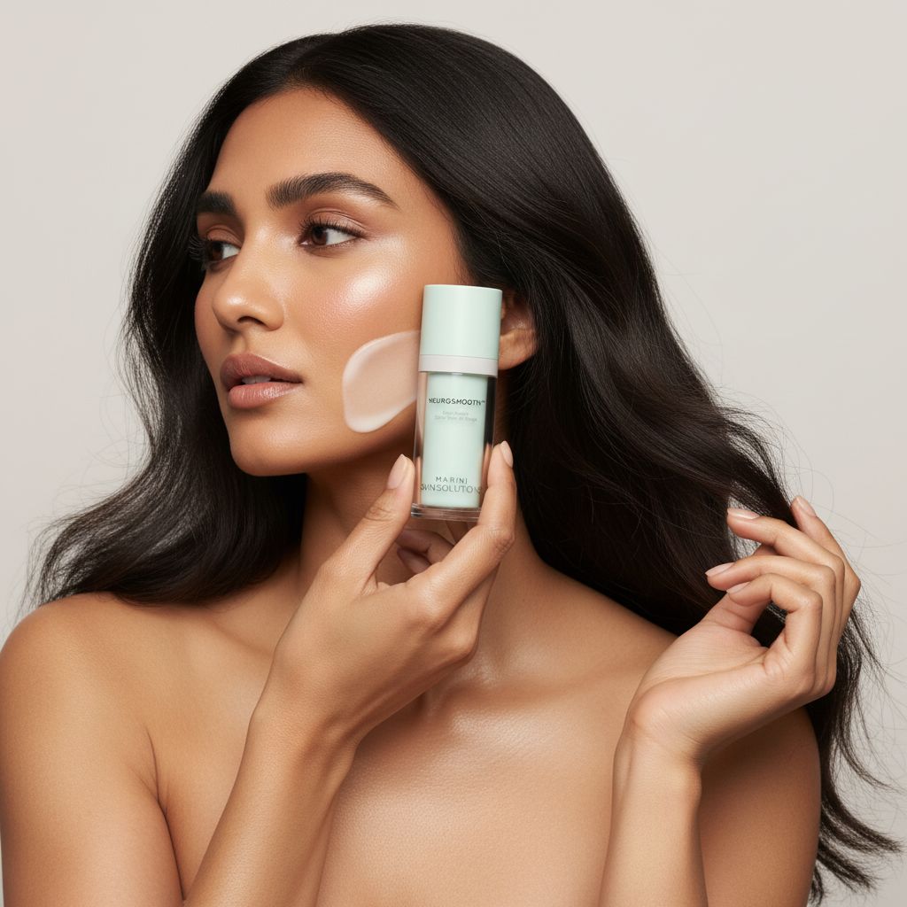 Peptide-powered face serum in neutral apothecary bottle for poreless, glass-smooth skin — view 3a