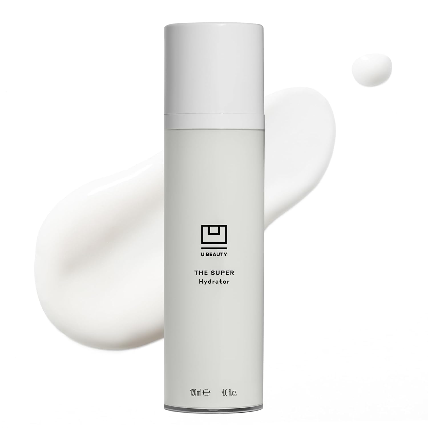 Hyaluronic acid moisturizing cream in neutral apothecary-style jar with peptides and grapeseed oil for hydrated skin — view 1