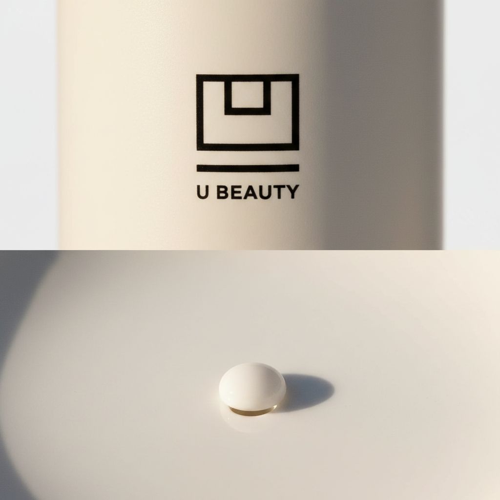Hyaluronic acid moisturizing cream in neutral apothecary-style jar with peptides and grapeseed oil for hydrated skin — view 4