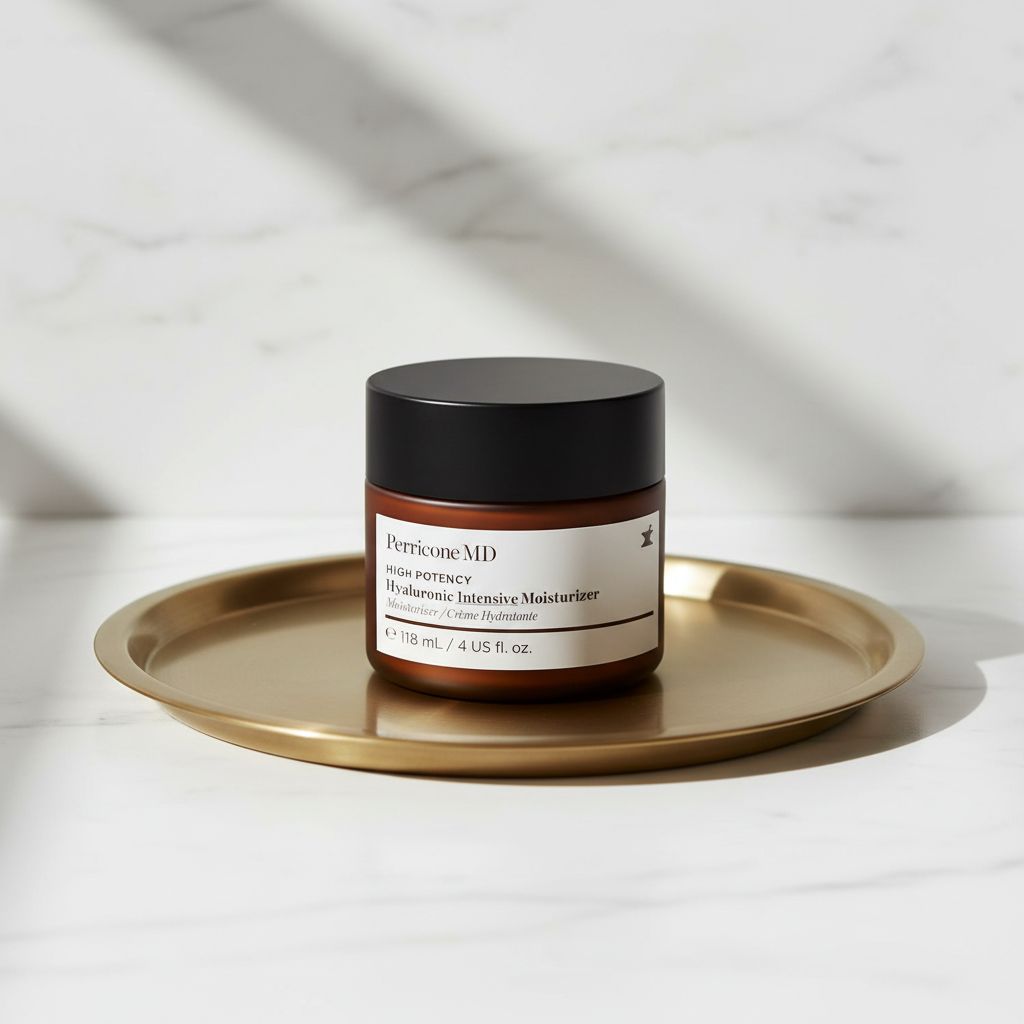 Hyaluronic acid face cream in neutral apothecary-style packaging, ultra-hydrating moisturizer for dry skin — view 1
