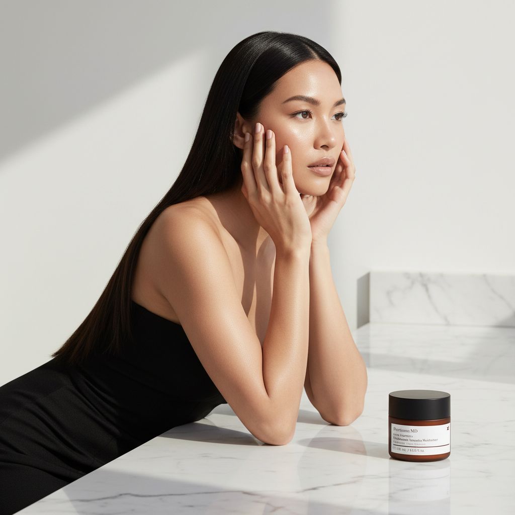 Hyaluronic acid face cream in neutral apothecary-style packaging, ultra-hydrating moisturizer for dry skin — view 6