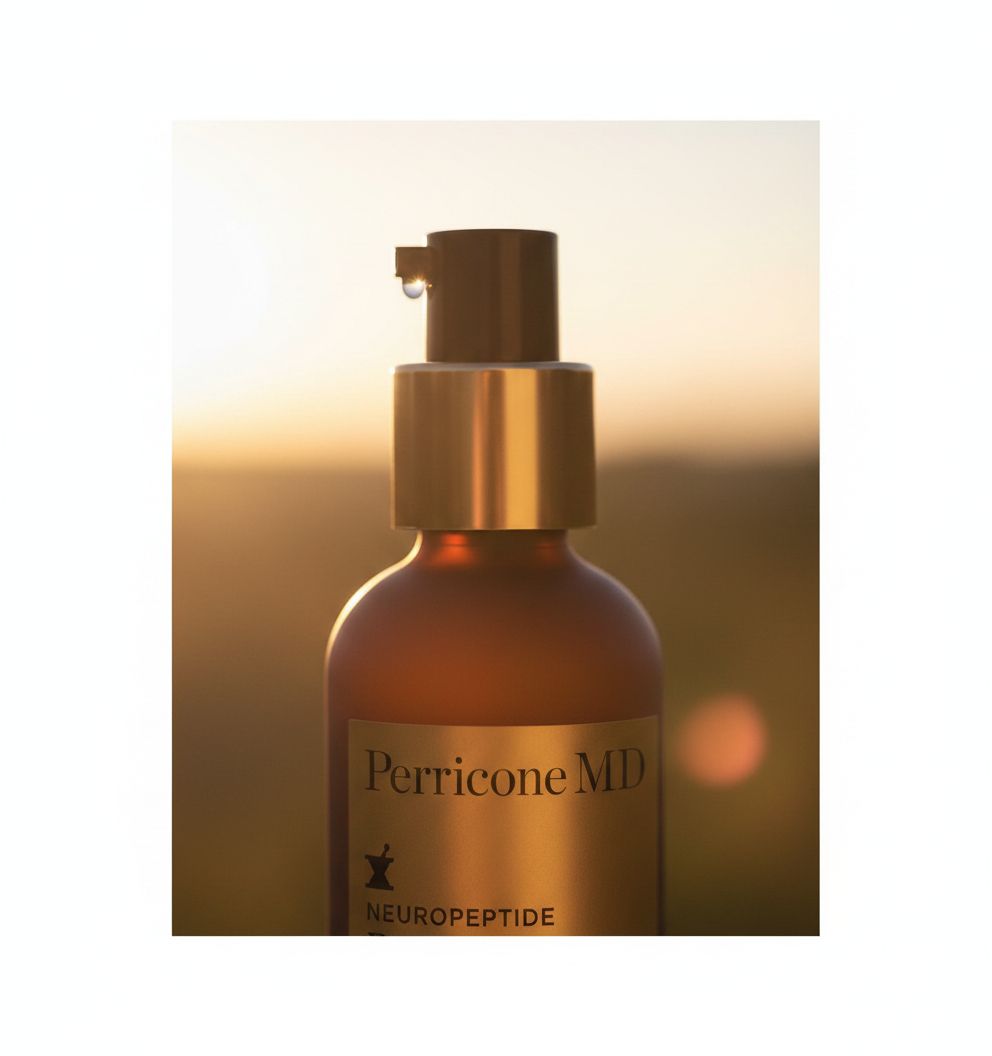 Neuropeptide firming facial concentrate serum in neutral apothecary glass bottle, professional skincare product for mature skin — view 4